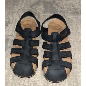 Reef Sandals Water Beachy in Black/Tan Shoes Kids Size 1 Girls Youth